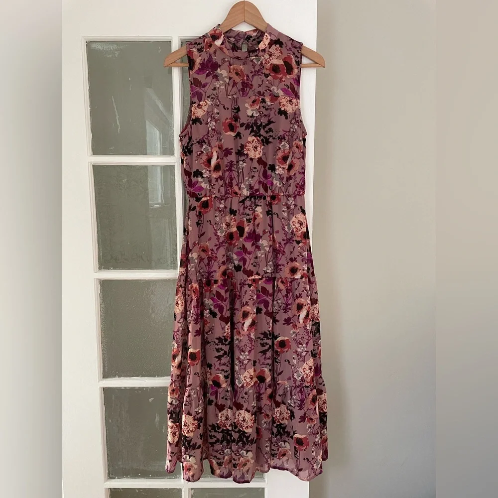 LULU'S In My Dreams Mauve Floral Print Midi Dress - Picture 10 of 14